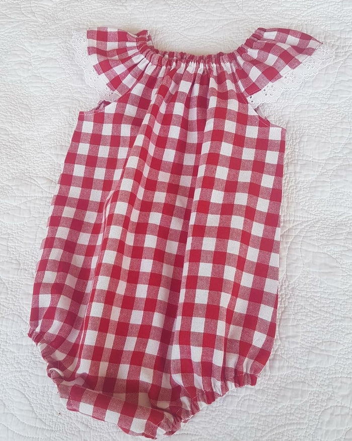 Red Gingham Romper